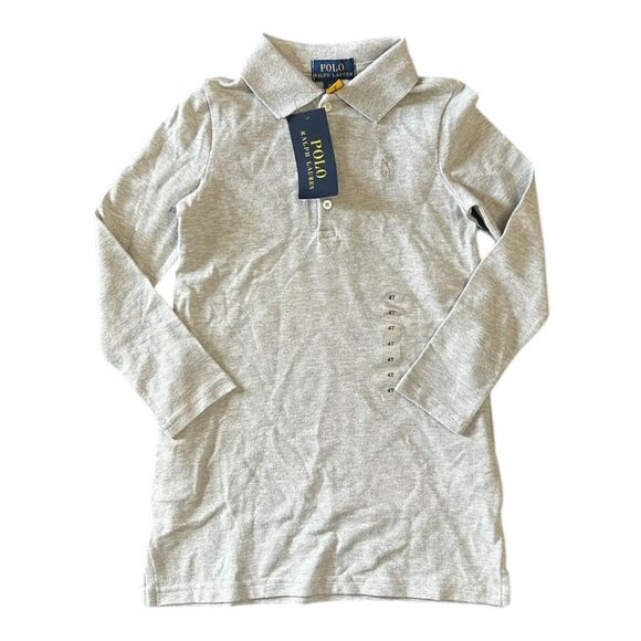 Grey Slub Jersey Henley Shirt Polo Ralph Lauren - Picture 1 of 5